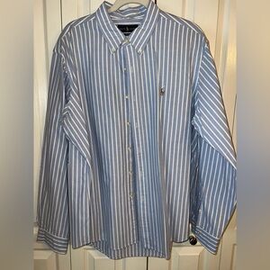 Ralph Lauren Men's Blue Striped Shirt